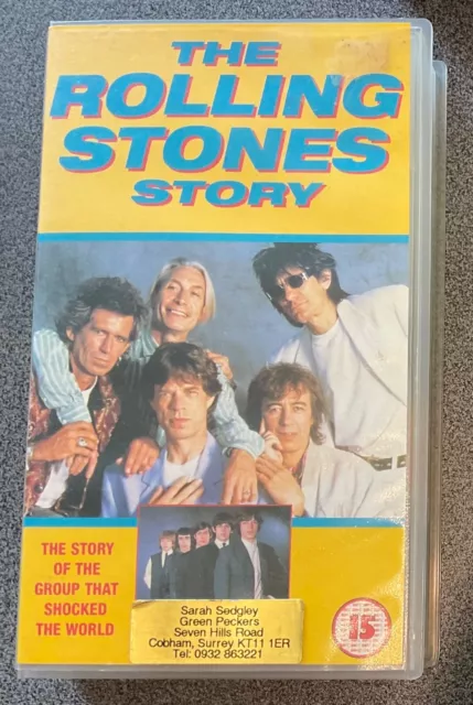 The Rolling Stones Story Vhs Tape.mick Jagger,Keith Richards,Excellent Condition