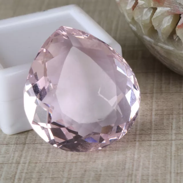 35.50 CT Bébé Rose Topaze Poire Facette Coupe Desseré Gem 4 Mariage Fiançailles