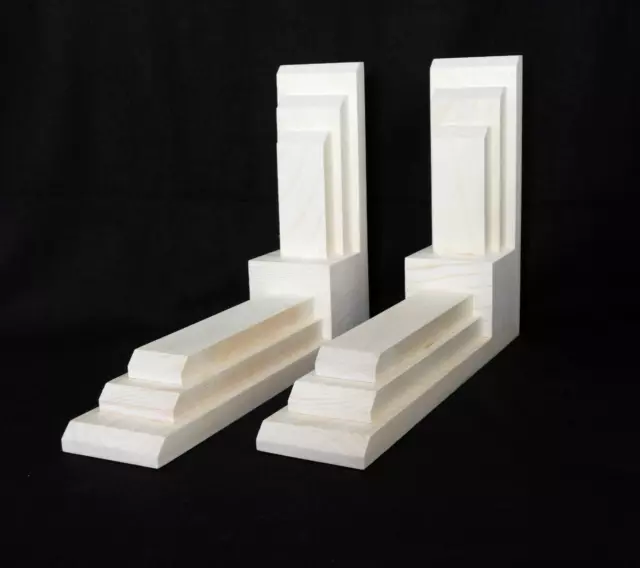 Pair of Modern Wood Corbel Brackets