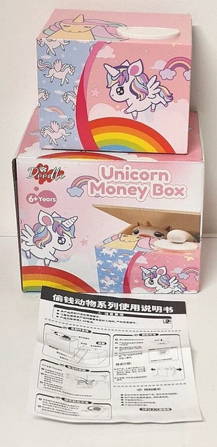 Doodle Unicorno Soldi Scatola per Bambini un'Altra Way Di Risparmio Soldi