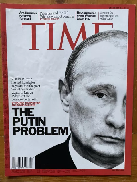 Time Magazine 2011 The Putin Problem Russia Ultimatum Bono U2 Mitt Romney Burma