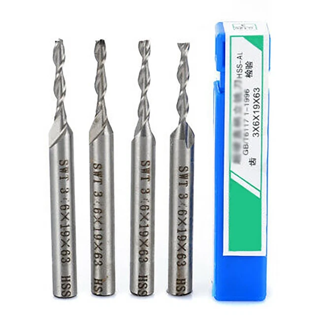 3 Flute HSS End Mill CNC Bit Kit End Mill Cutter Extra Long High Quality