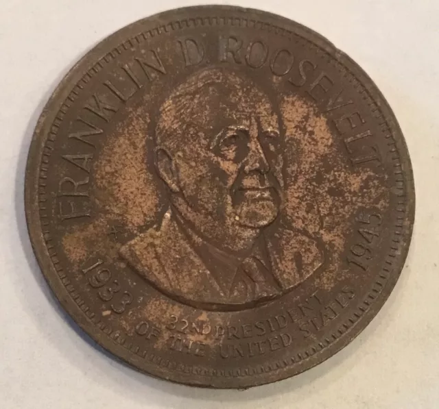 32nd President Franklin Delano Roosevelt FDR Coin Medal
