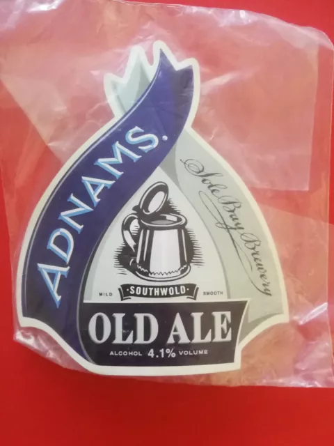 ADNAMS brewery OLD ALE real ale beer pump clip badge front NEW Suffolk