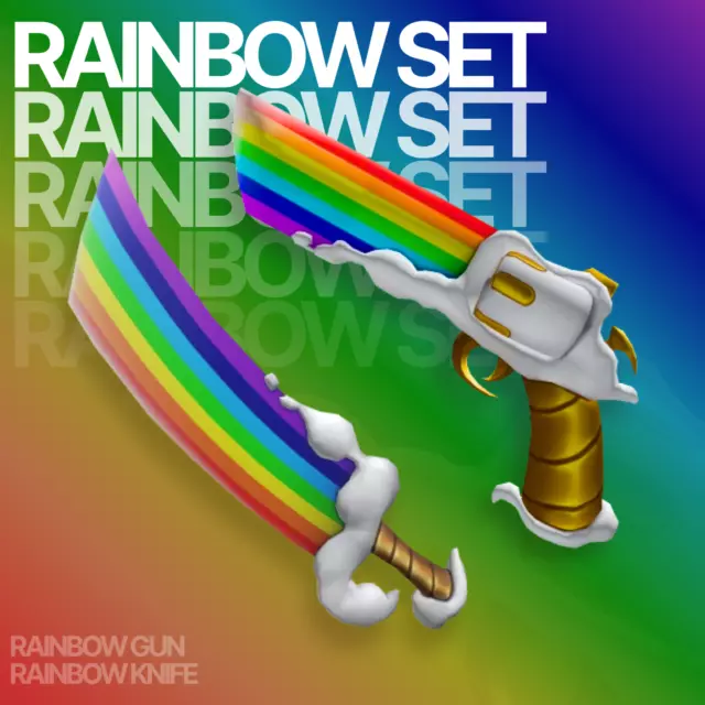 ROBLOX MM2 -Rainbow Bundle Set - SUPER RARE - Murder Mystery 2