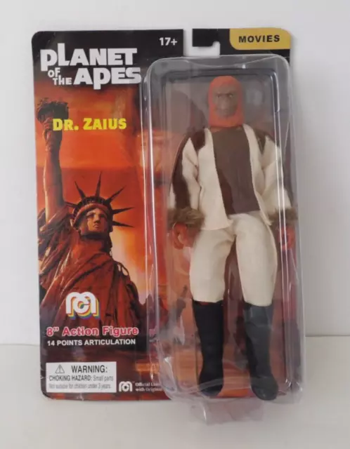 Mego Planet Of The Apes Dr. Zaius 8" Action Figure Mint Boxed Still Sealed.