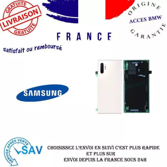 Original Cache Batterie Vitre Arrière Blanc Samsung Galaxy Note 10 Plus N975