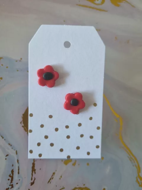 Polymer clay discount poppy earrings
