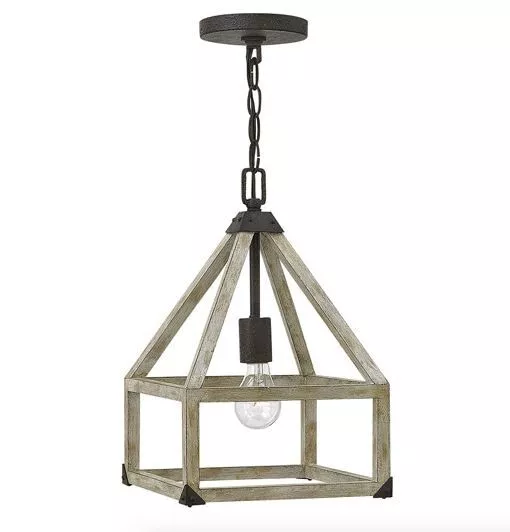 Fredrick Ramond Emilie Iron Rust/Cottage Whitewash Mini-Pendant Ceiling Light