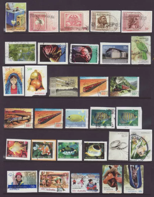 Stamps Australia: 38 Used Postage Stamps from 2009-2010