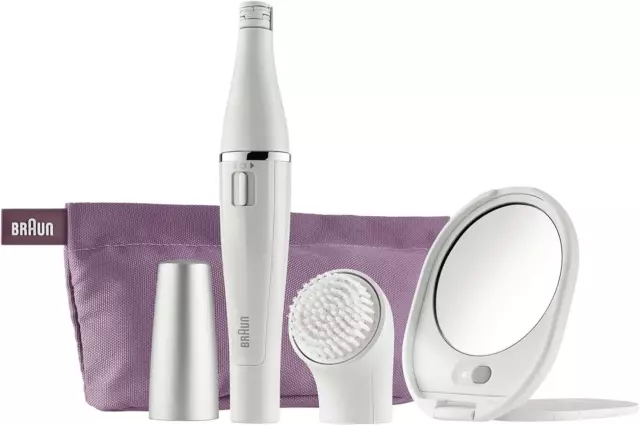 Braun Face Spa, Epilatore Viso Donna, Accessori Inclusi, Specchio E Pochette, Ot