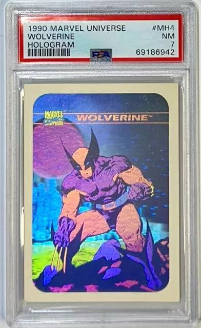 1990 Impel Marvel Universe WOLVERINE Hologram PSA 7 NM #MH4