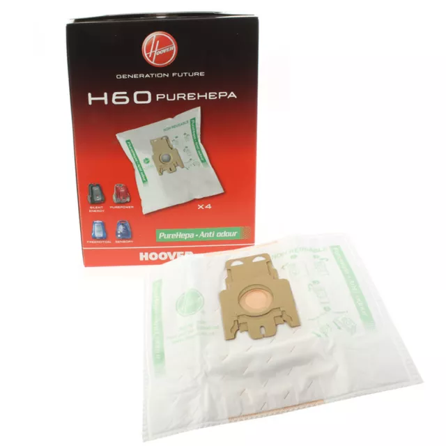 Genuine Hoover Purepower H60 PureHepa Vacuum Cleaner Dust Bags 4 Pack 35600392