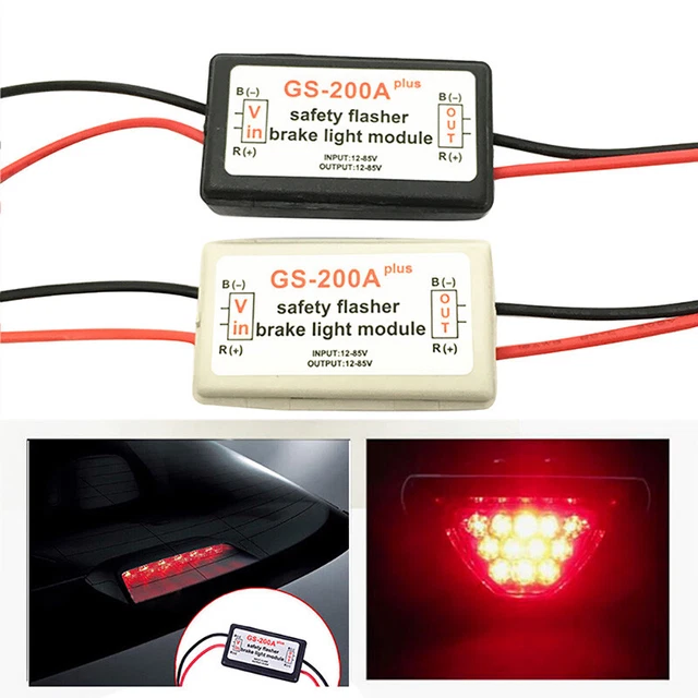 Stop Light Led Module VEHICLE CAR GS-200A LED Brake Stop Light Strobe Flash Module Controller ...