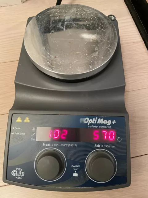 IKA MST D Chemglass OPtiMag Hot Plate Magnetic Stirrer digital safety control q IKA MST D Chemglass OPtiMag Hot Plate Magnetic Stirrer digital safety control q