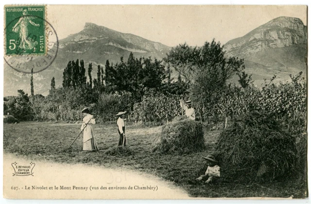 CPA 73 Savoie Environs de Chambéry Le Nivolet et le Mont-Pennay animé