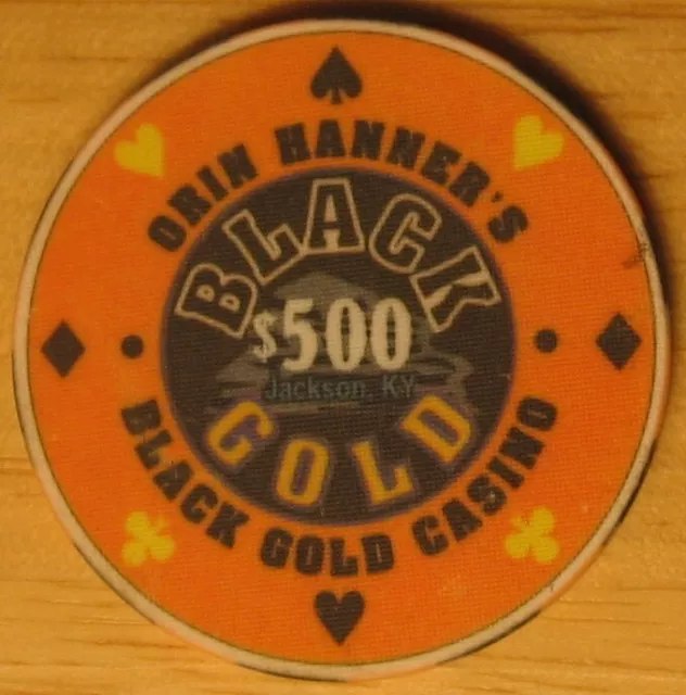 $500 Black Gold Casino Poker Chip 43mm Oversized RARE