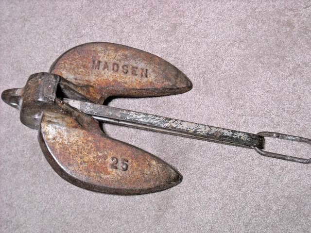 Vintage "MADSEN" 25 lb. Boat Anchor ~ They don't wear out!