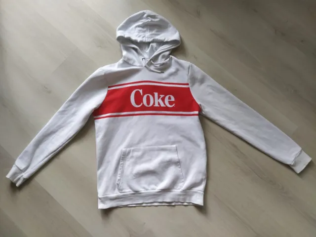 Coca Cola Coke men`s Hoodie white size M