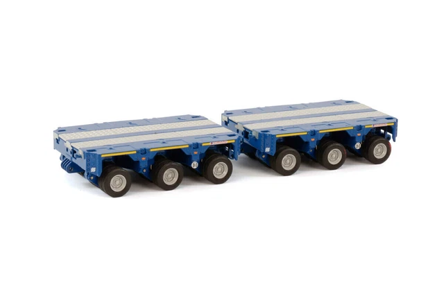 scheuerle intercombi trailer part-set 3 axle in blue(2x), WSI truck models