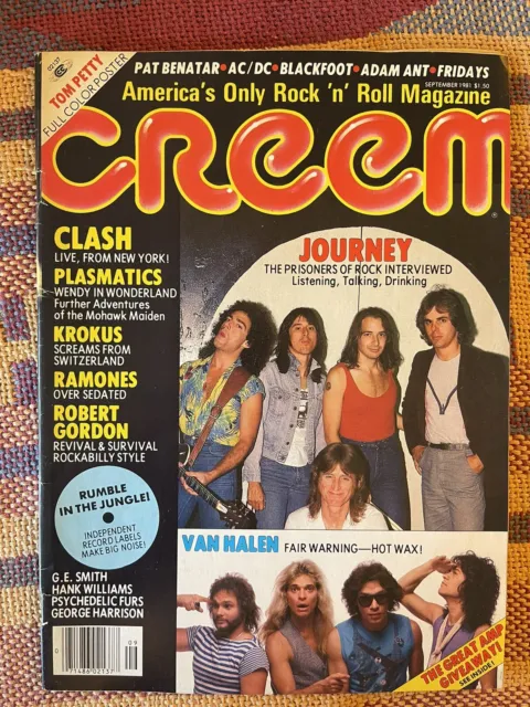 Journey Van Halen CREEM Magazine 1984 - Plasmatics Clash Adam Ant Ramones