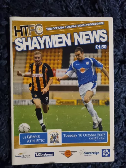 Halifax Town V Grays Athletic Blue Square Premier Programme October 2007