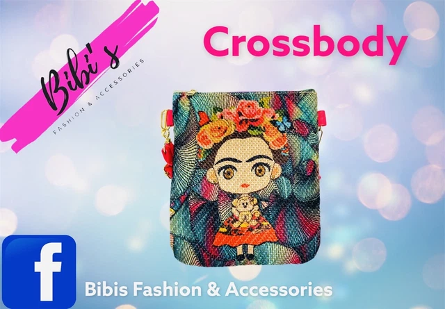 Frida Kahlo Cartoon Collection Cellphone Cross Body Bag