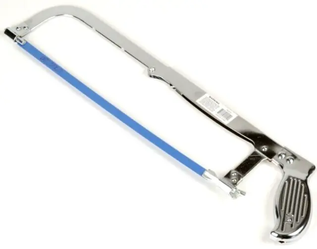 Adjustable Hacksaw Frame with Blade Adjustable in 2" increments 8" to 12" Chrome