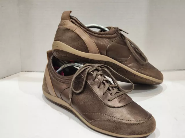 Vionic Orthaheel Technology Willa Walker Bronze Leather Shoe Size 8
