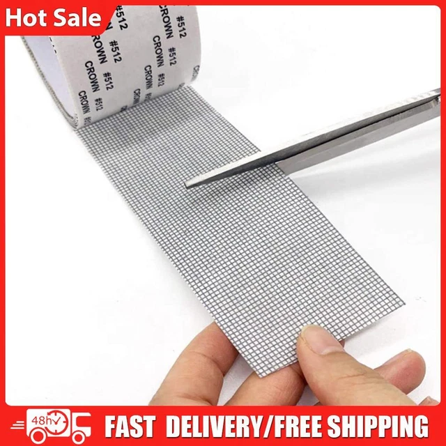 Window Net Repair Broken Hole Tape Anti-mosquito Mesh Sticky Patch (Black)