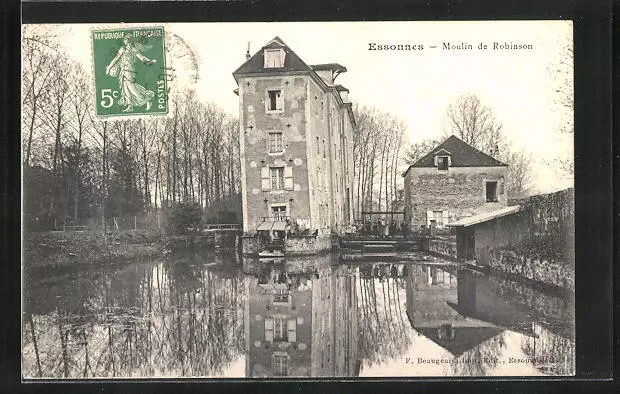 CPA Essonnes, Moulin de Robinson 1912