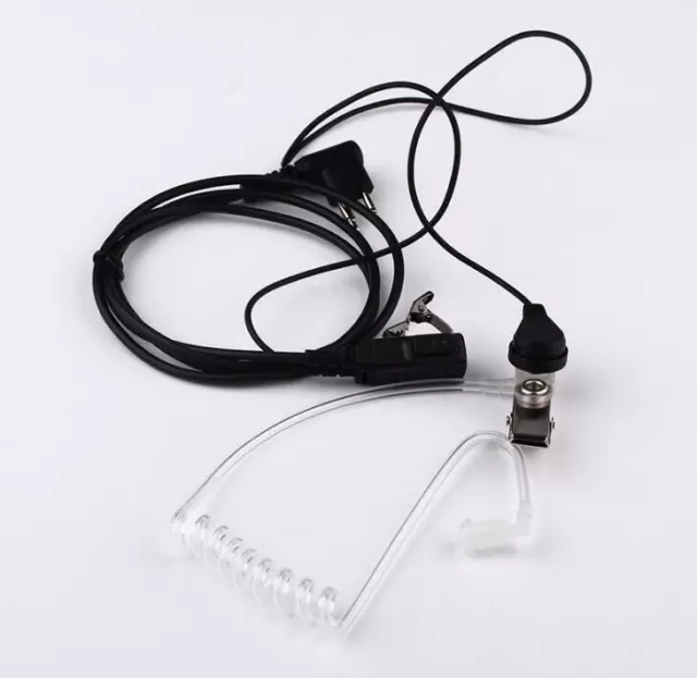 2 Pin Security Air Tube Headset Covert Earpiece Mic Talkie Radio For Motorola
