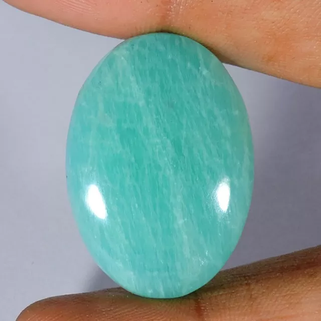 54.30 Carats Naturel Mexicain Amazonite Desseré Gemme Ovale Cabochon 34x24x6 MM