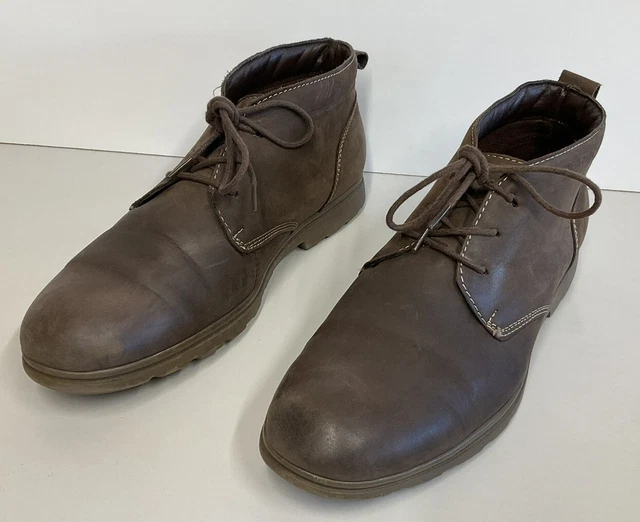 MENS HUSH PUPPIES Tyson Leather Smart Casual Chukka Desert Boots Size