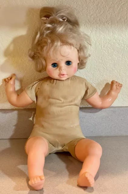 Eegee Vintage Baby Doll 20 in 1973 Sleep Eyes Non Working Crier    JSB24