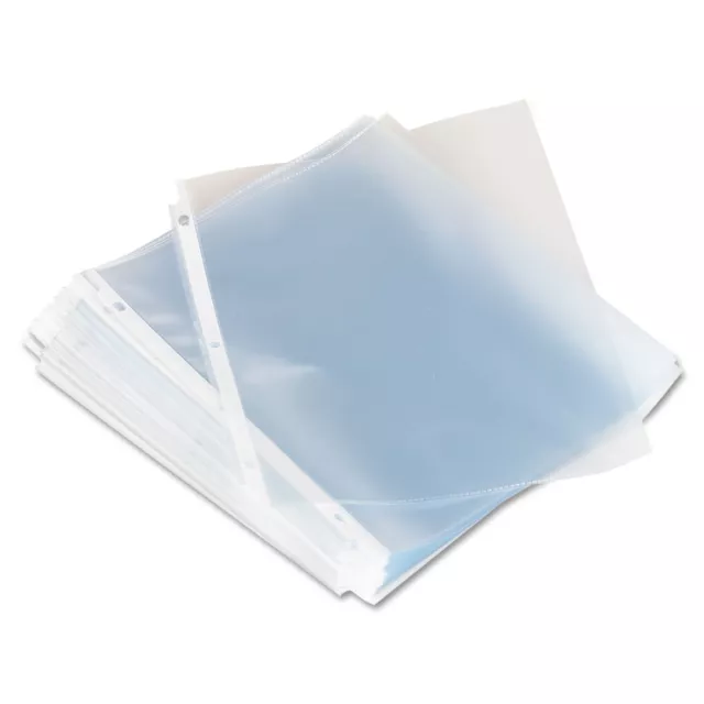 UNIVERSAL Top-Load Poly Sheet Protectors Standard Letter Clear 100/Box 21125