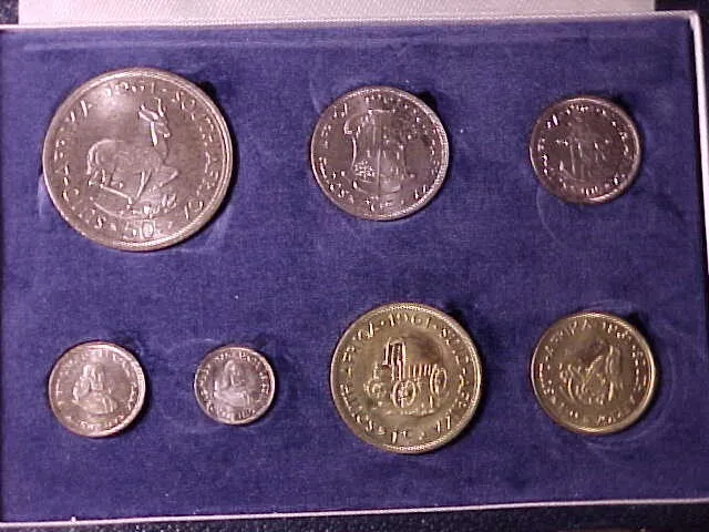South Africa 7-Coin Proof Set 1961 Gem In Case Nice