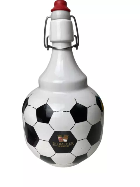 Irlbacher Premium Bierkrug Flasche 2 Liter Fußball Vintage Growler Bierflasche