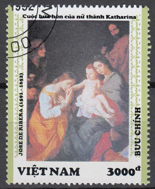 Vietnam Viet Nam Briefmarke gestempelt de Ribera Maler Spanien Gemälde / 450