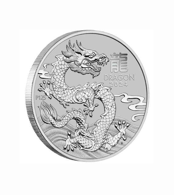 Perth Mint 1oz Platinum Lunar Series 2024 Year Of The Dragon