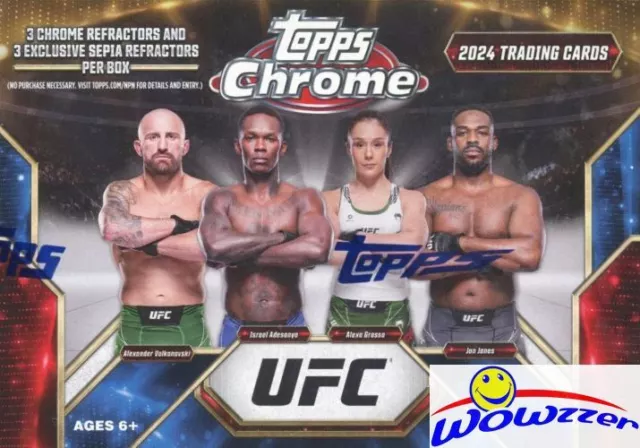 2024 Topps Chrome UFC EXCLUSIVE Factory Sealed Blaster Box-SEPIA REFRACTORS!