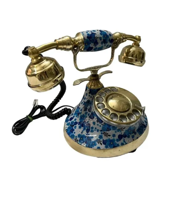 Maharaja Brass Telephone | Flower Brass Telephone | landline Working Telephone | 3