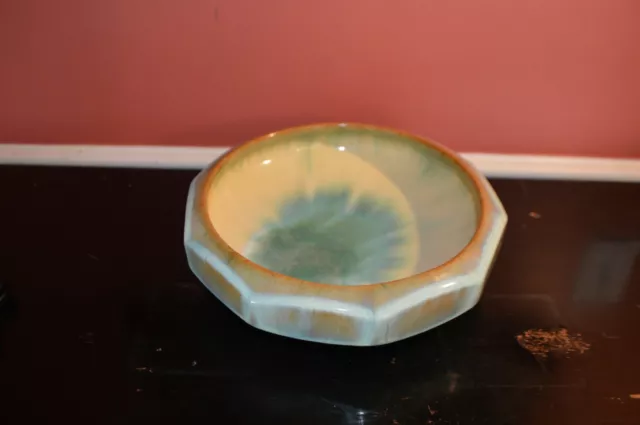 Antique Fulper Art Pottery Bowl Flambe Glaze Arts and Crafts Mission