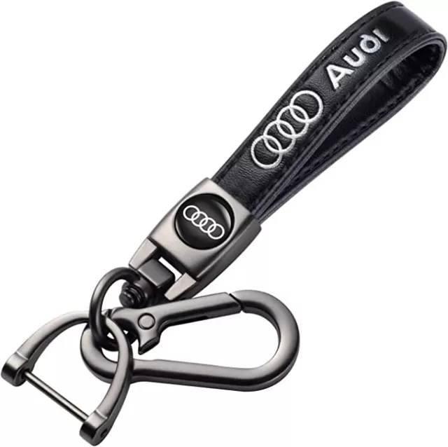 For Audi S Line Metal Leather Keyring Luxury Keychain High Quality Key Ring Car