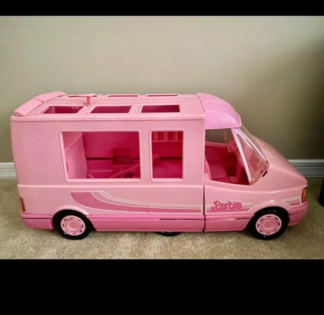 Vintage Mattel 1988 Barbie Magical Motor Home Camper Pink Van Truck