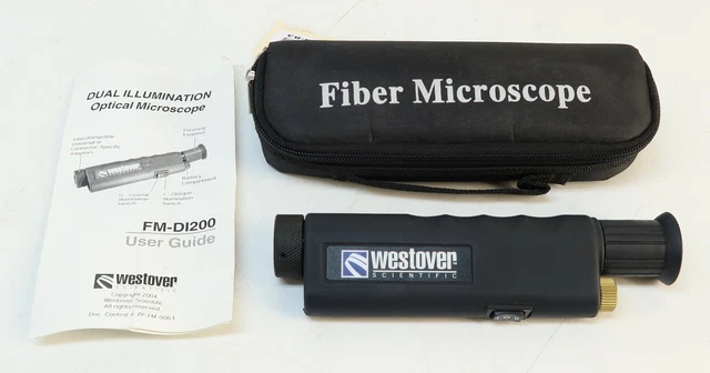 WESTOVER SCIENTIFIC / JDSU FM-DI200 Fiber Inspection Microscope w/ 2 ...