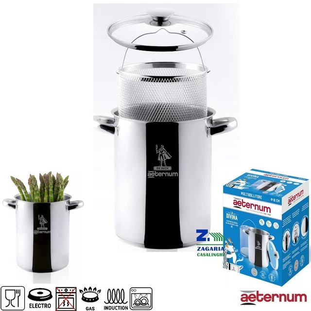 Pentola Per Asparagi Aeternum Divina In Acciaio Inox | Cestello Removibile E Adatta All'induzione - Foto 10