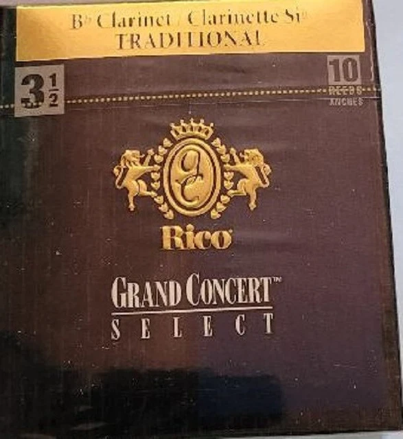 Rico Anches Grand Concert select pour Clarinette Sib/Bb, force 3.5 boite de 10
