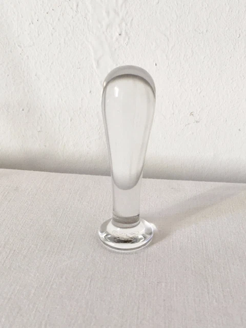 Ancien Sceau Cachet de Cire Cristal Signé BACCARAT Tampon Nécessaire Bureau TBE