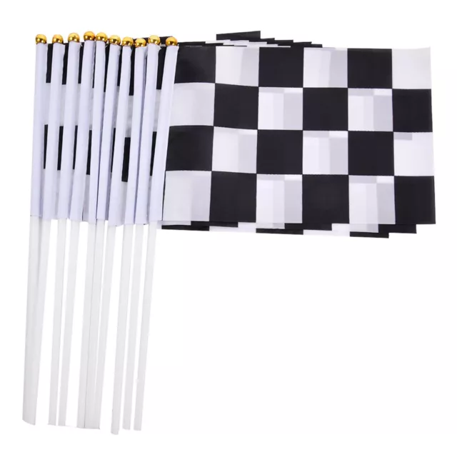 5.5x8 "-10*Checkered Flag W/Grommets Black White Nascar Racing Race Car Speedway